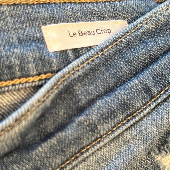 Frame Le Beau Crop Distressed Jeans - Picture 6 of 7